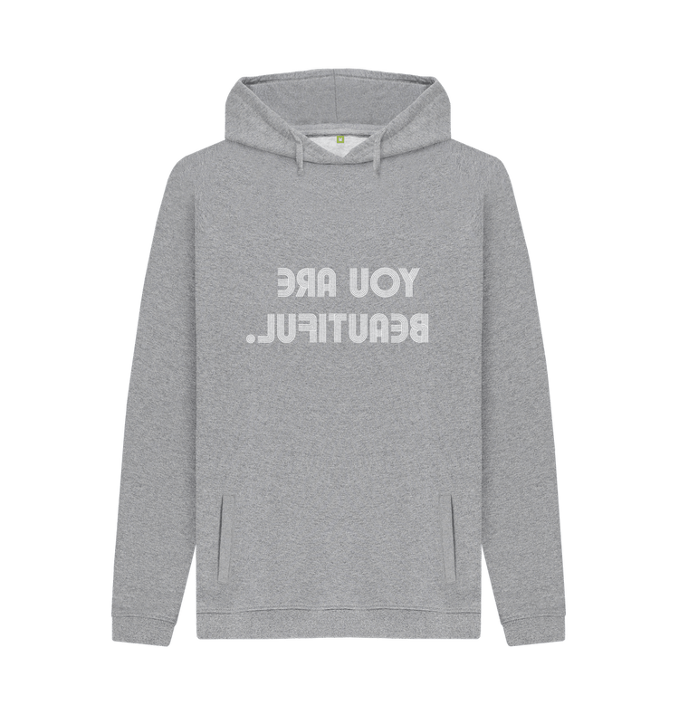 Light Heather Sweater - You Are Beautiful - 2 lines