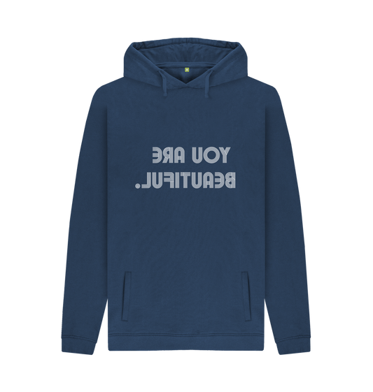 Navy Sweater - You Are Beautiful - 2 lines