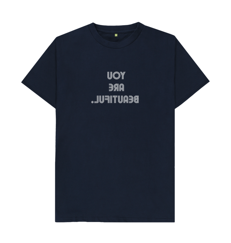 Navy Blue You Are Beautiful - 3 lines
