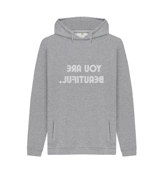 Light Heather Sweater - You Are Beautiful - 2 lines