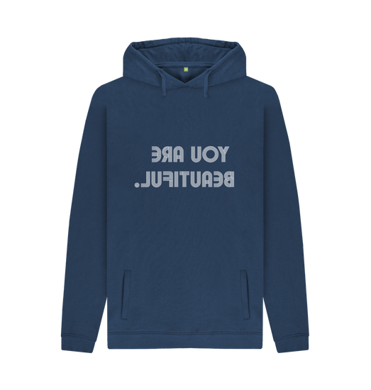 Navy Sweater - You Are Beautiful - 2 lines