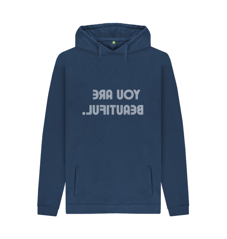 Navy Sweater - You Are Beautiful - 2 lines