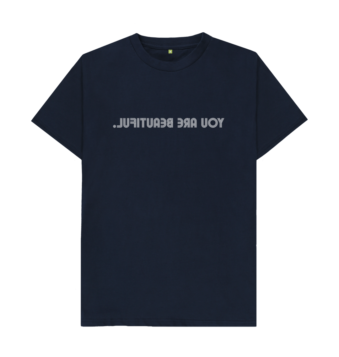 Navy Blue You Are Beautiful - 1 line